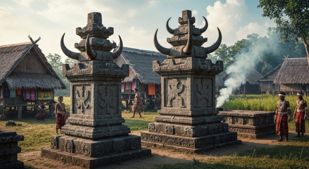 Sumba megalithic tombs ancient burial