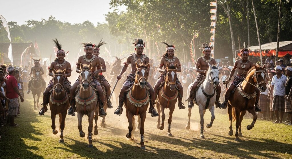 Pasola Lamboya ceremony Sumba island