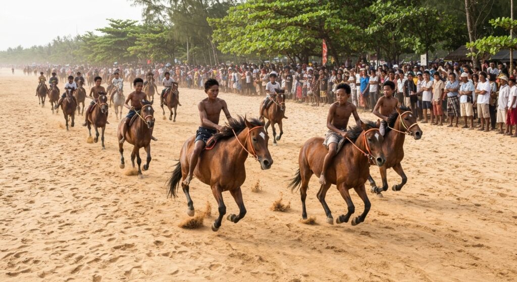 Sumba traditional horse racing