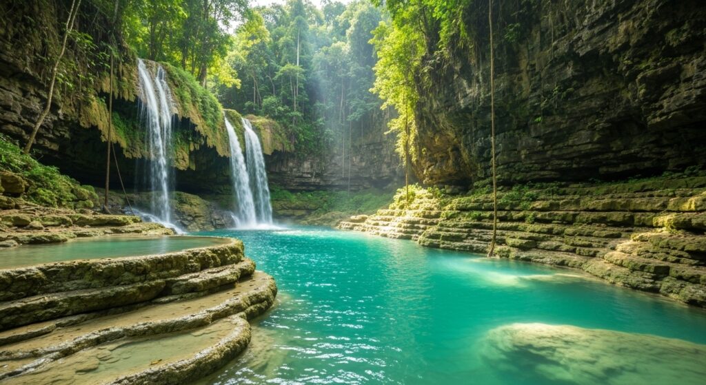 Tanggedu Waterfall canyon Sumba